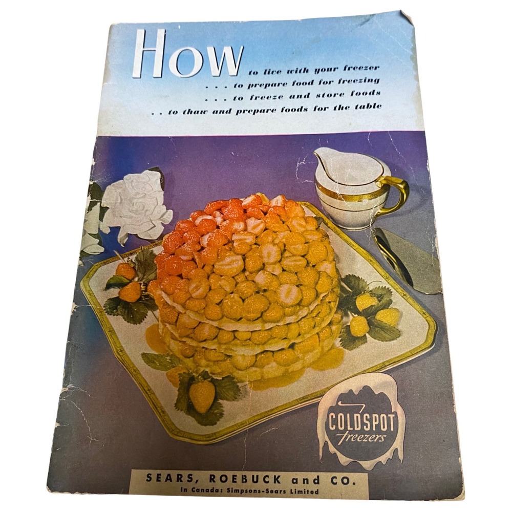 Vintage 1955 Coldspot Freezers Manual Sears Roebuck Freezer Storage Booklet
